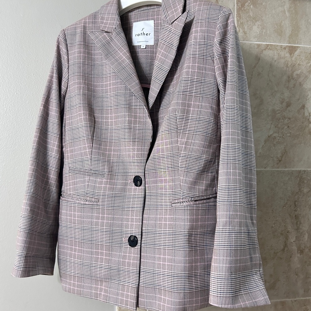 SOLD—
Rather Pink Plaid Spring Blazer